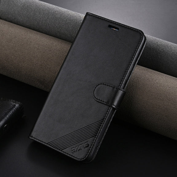 For vivo X100S AZNS Sheepskin Texture Flip Leather Phone Case(Black)