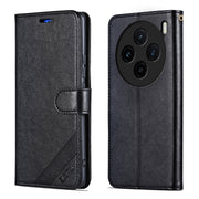 For vivo X100S AZNS Sheepskin Texture Flip Leather Phone Case(Black)