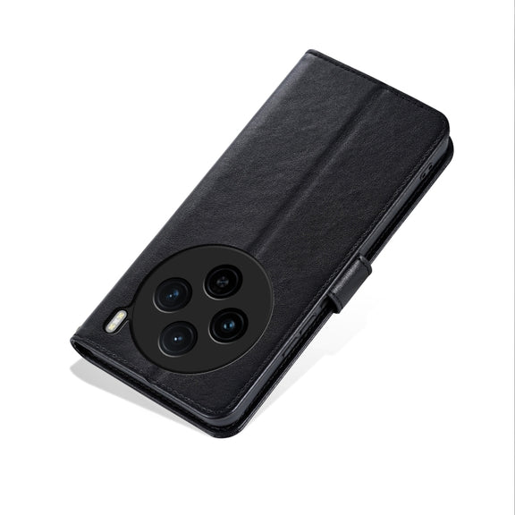 For vivo X100S AZNS Sheepskin Texture Flip Leather Phone Case(Black)