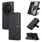 For vivo X100 Ultra AZNS Sheepskin Texture Flip Leather Phone Case(Black)