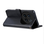 For vivo X100 Ultra AZNS Sheepskin Texture Flip Leather Phone Case(Black)