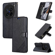 For vivo X200 Pro AZNS Sheepskin Texture Flip Leather Phone Case(Black)