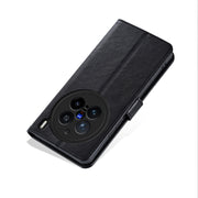 For vivo X200 Pro AZNS Sheepskin Texture Flip Leather Phone Case(Black)