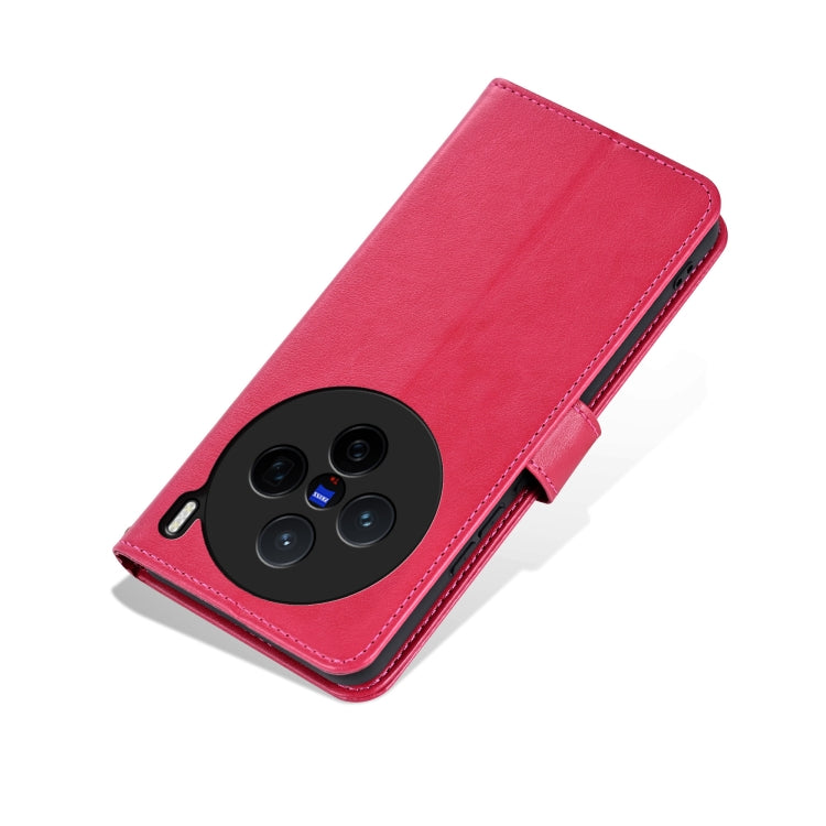 For vivo X200 AZNS Sheepskin Texture Flip Leather Phone Case(Red)