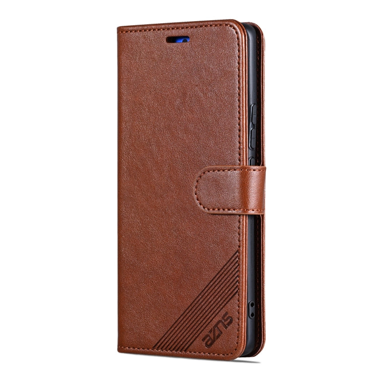 For vivo X200 AZNS Sheepskin Texture Flip Leather Phone Case(Brown)