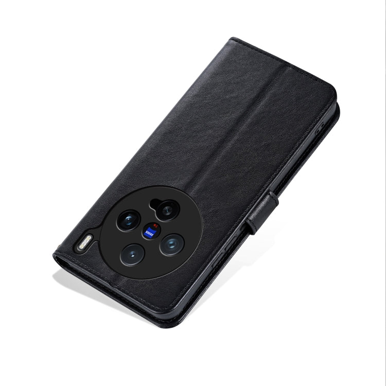 For vivo X200 Pro mini AZNS Sheepskin Texture Flip Leather Phone Case(Black)
