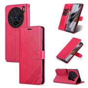 For vivo X200 Pro mini AZNS Sheepskin Texture Flip Leather Phone Case(Red)