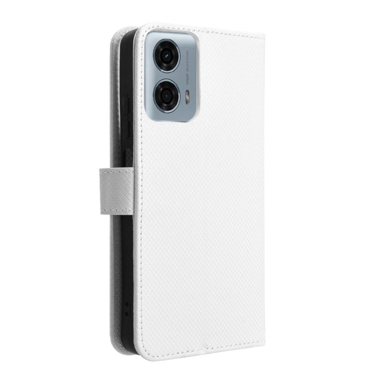For Motorola Moto G Power 5G 2024 Diamond Texture Leather Phone Case(White)
