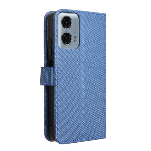 For Motorola Moto G Power 5G 2024 Diamond Texture Leather Phone Case(Blue)
