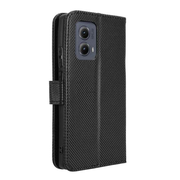 For Motorola Edge 2024 5G Diamond Texture Leather Phone Case(Black)