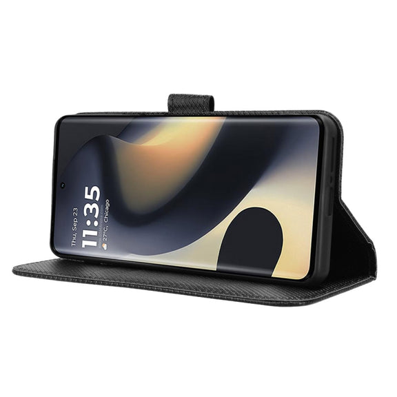 For Motorola Edge 2024 5G Diamond Texture Leather Phone Case(Black)