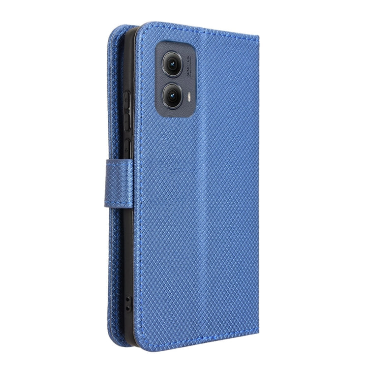 For Motorola Edge 2024 5G Diamond Texture Leather Phone Case(Blue)