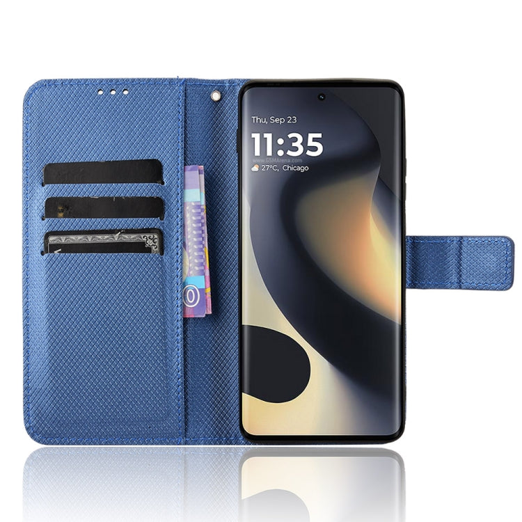 For Motorola Edge 2024 5G Diamond Texture Leather Phone Case(Blue)