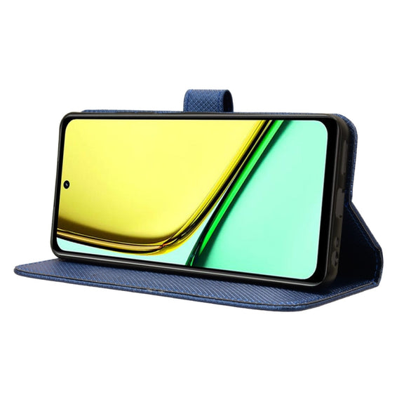 For Realme C67 4G Diamond Texture Leather Phone Case(Blue)