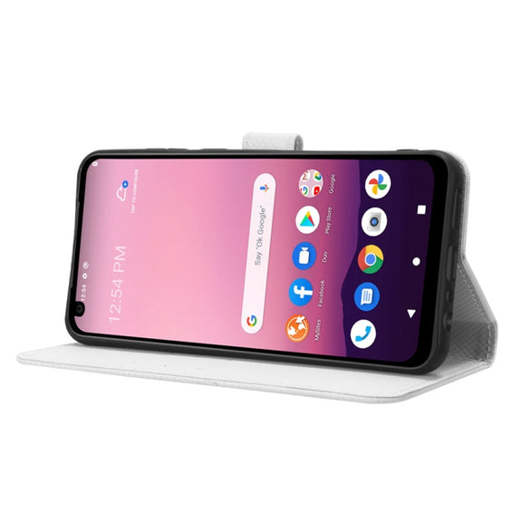 For Orbic Magic 5G R678EL Diamond Texture Leather Phone Case(White)