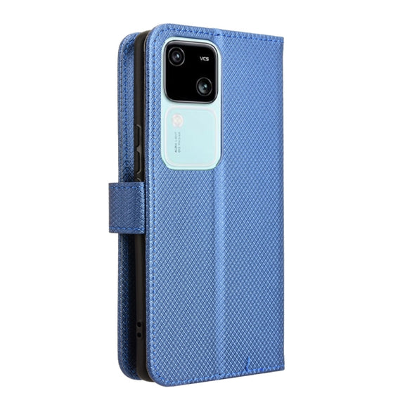 For vivo S18 5G / S18 Pro 5G Diamond Texture Leather Phone Case(Blue)