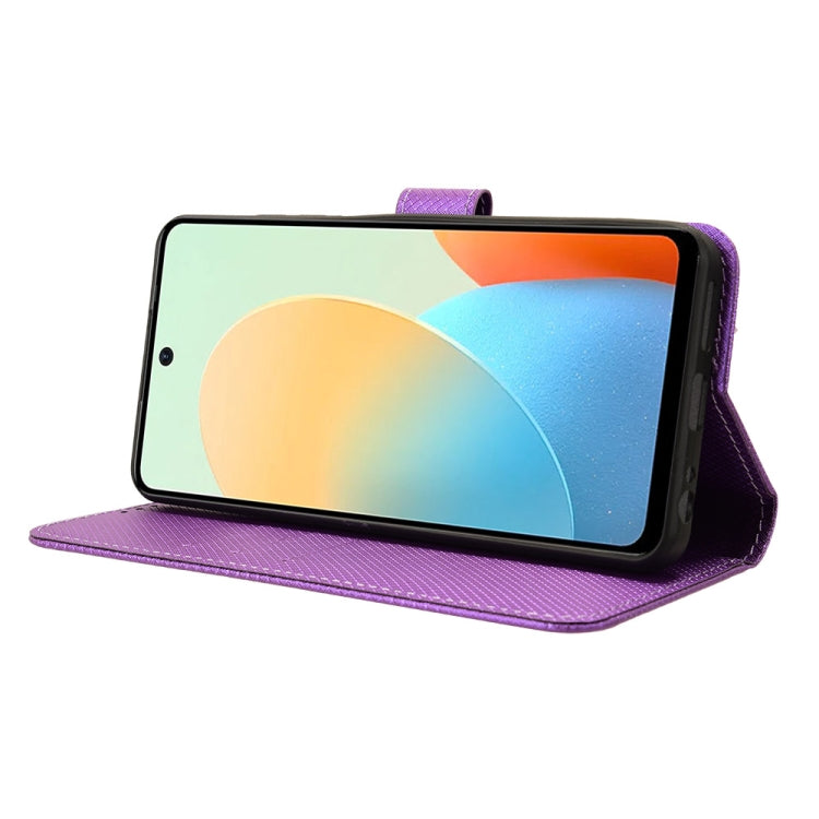 For Tecno Spark Go 2024 Diamond Texture Leather Phone Case(Purple)