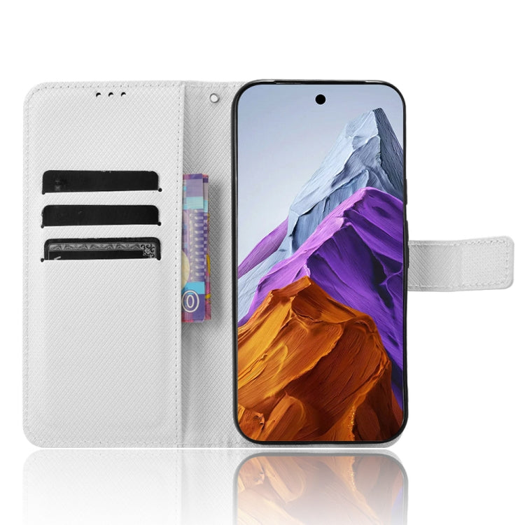 For Google Pixel 9 Pro Diamond Texture Leather Phone Case(White)