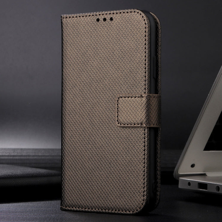 For Google Pixel 9 Pro Diamond Texture Leather Phone Case(Brown)