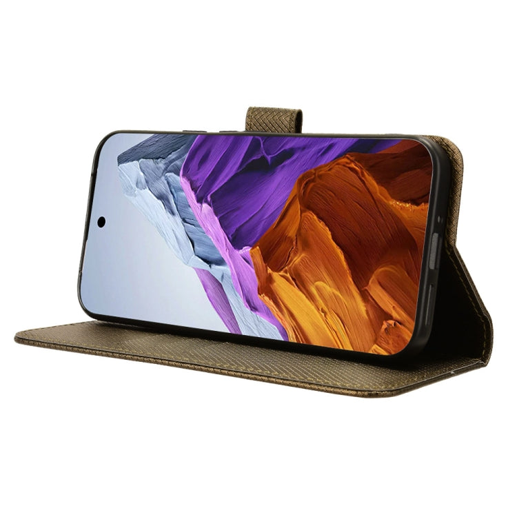 For Google Pixel 9 Pro Diamond Texture Leather Phone Case(Brown)