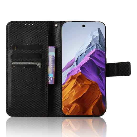 For Google Pixel 9 Diamond Texture Leather Phone Case(Black)