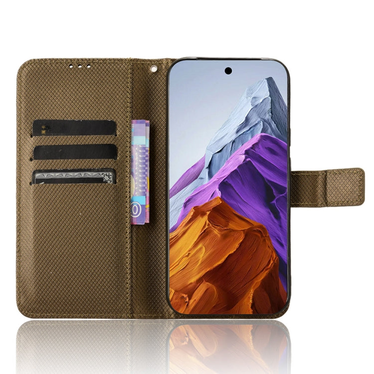 For Google Pixel 9 Diamond Texture Leather Phone Case(Brown)