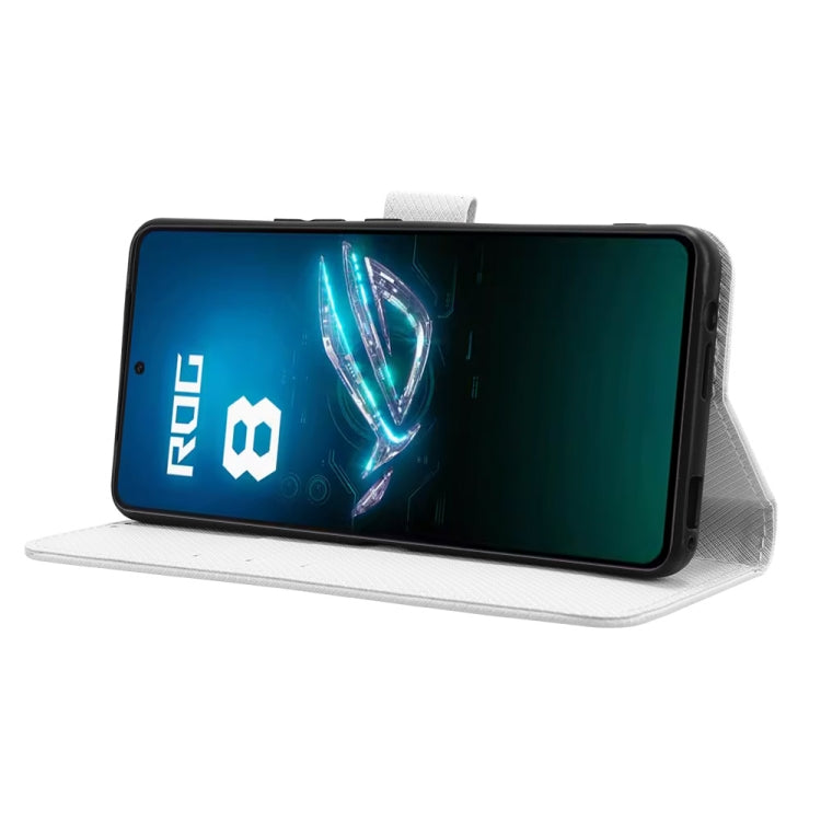 For Asus ROG Phone 8 Diamond Texture Leather Phone Case(White)