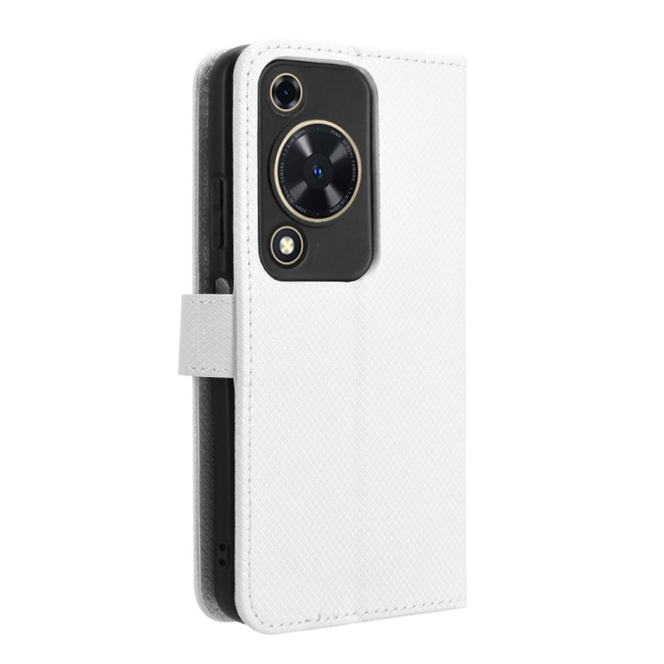 For Huawei nova Y72 4G Diamond Texture Leather Phone Case(White)