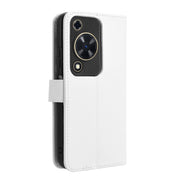 For Huawei nova Y72 4G Diamond Texture Leather Phone Case(White)