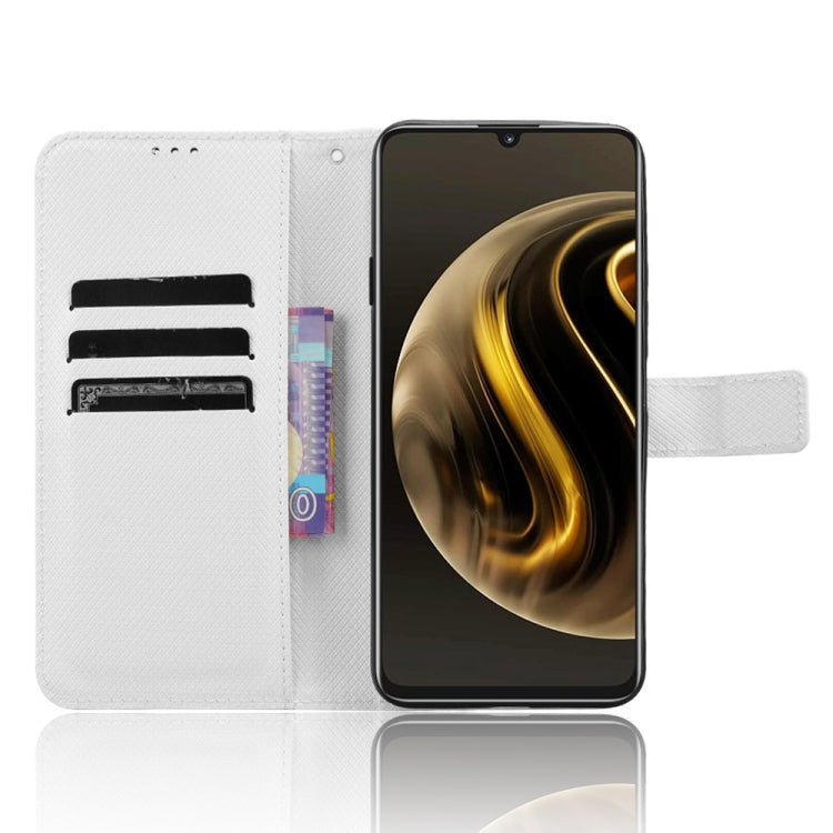 For Huawei nova Y72 4G Diamond Texture Leather Phone Case(White)