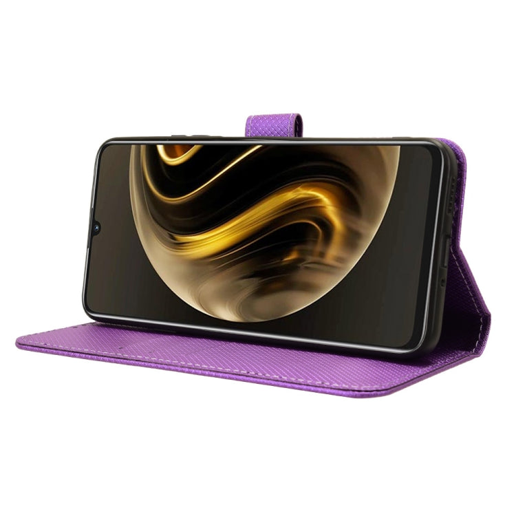 For Huawei nova Y72 4G Diamond Texture Leather Phone Case(Purple)