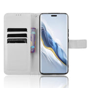 For Honor Magic6 Pro Diamond Texture Leather Phone Case(White)