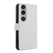 For Sony Xperia 1 VI 2024 Diamond Texture Leather Phone Case(White)