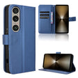 For Sony Xperia 1 VI 2024 Diamond Texture Leather Phone Case(Blue) - Sony Cases by PMC Jewellery | Online Shopping South Africa | PMC Jewellery | Buy Now Pay Later Mobicred