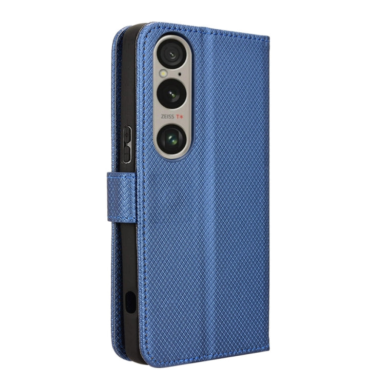 For Sony Xperia 1 VI 2024 Diamond Texture Leather Phone Case(Blue)