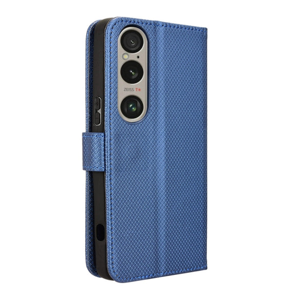For Sony Xperia 1 VI 2024 Diamond Texture Leather Phone Case(Blue)