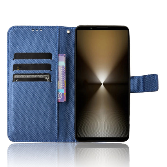 For Sony Xperia 1 VI 2024 Diamond Texture Leather Phone Case(Blue)