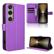 For Sony Xperia 1 VI 2024 Diamond Texture Leather Phone Case(Purple)