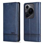 For Huawei Pura 70 Pro / 70 Pro+ AZNS Magnetic Calf Texture Flip Leather Phone Case(Dark Blue)
