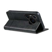 For Huawei Pura 70 Pro / 70 Pro+ Fine Hole AZNS Magnetic Calf Texture Flip Leather Phone Case(Black)