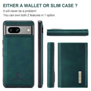 For Google Pixel 7A DG.MING M1 Series 3-Fold Multi Card Wallet + Magnetic Phone Case(Green)