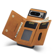 For Google Pixel 8 Pro DG.MING M1 Series 3-Fold Multi Card Wallet + Magnetic Phone Case(Brown)