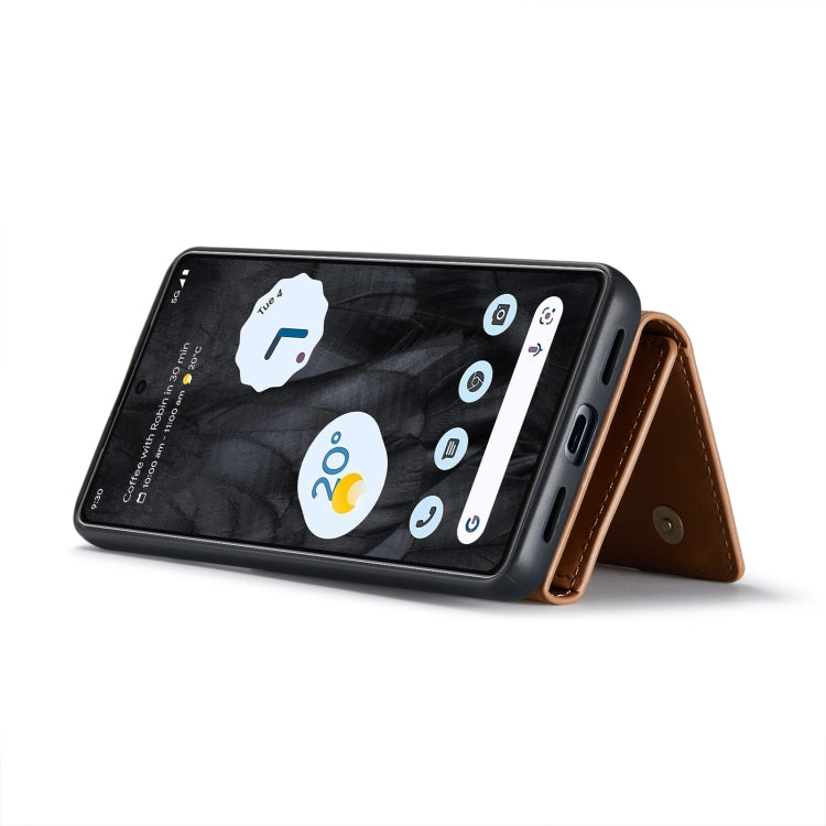 For Google Pixel 8 Pro DG.MING M1 Series 3-Fold Multi Card Wallet + Magnetic Phone Case(Brown)