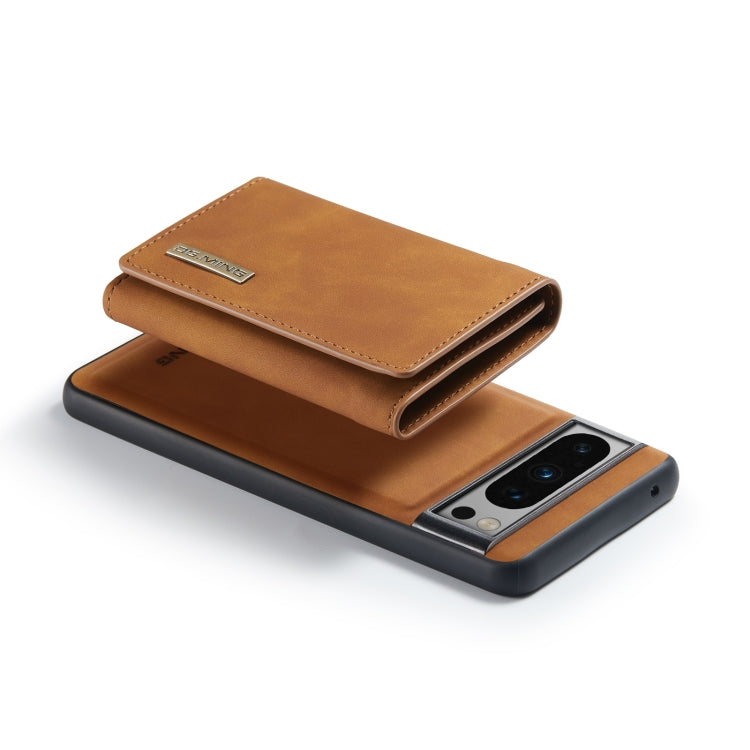 For Google Pixel 8 Pro DG.MING M1 Series 3-Fold Multi Card Wallet + Magnetic Phone Case(Brown)