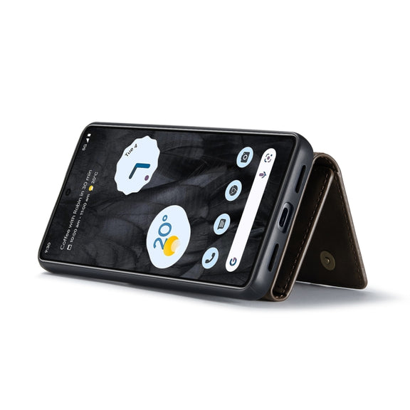 For Google Pixel 8 Pro DG.MING M1 Series 3-Fold Multi Card Wallet + Magnetic Phone Case(Coffee)