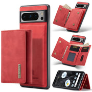 For Google Pixel 8 Pro DG.MING M1 Series 3-Fold Multi Card Wallet + Magnetic Phone Case(Red)