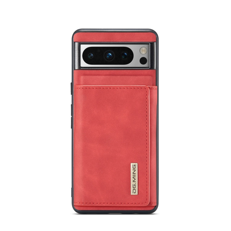 For Google Pixel 8 Pro DG.MING M1 Series 3-Fold Multi Card Wallet + Magnetic Phone Case(Red)