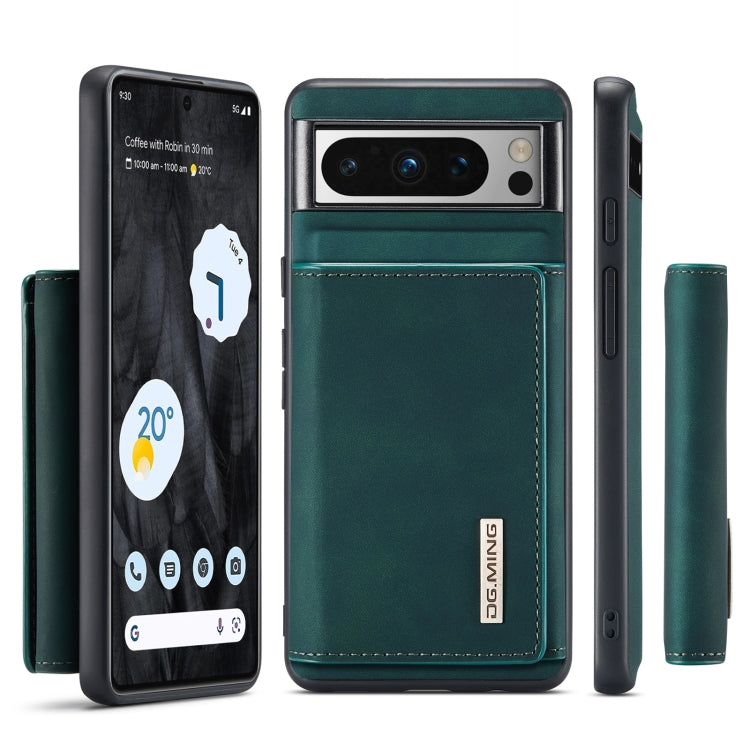 For Google Pixel 8 Pro DG.MING M1 Series 3-Fold Multi Card Wallet + Magnetic Phone Case(Green)