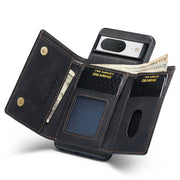 For Google Pixel 8 DG.MING M1 Series 3-Fold Multi Card Wallet + Magnetic Phone Case(Black)