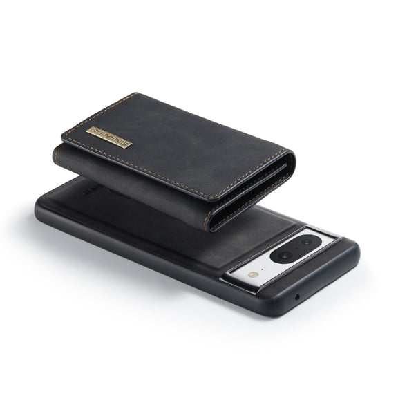 For Google Pixel 8 DG.MING M1 Series 3-Fold Multi Card Wallet + Magnetic Phone Case(Black)